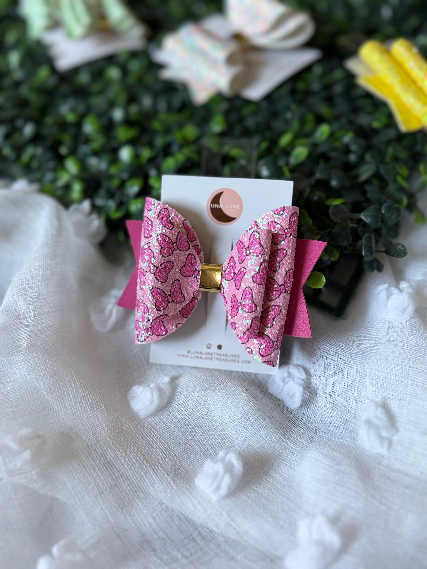 Bow Print Hair Bow