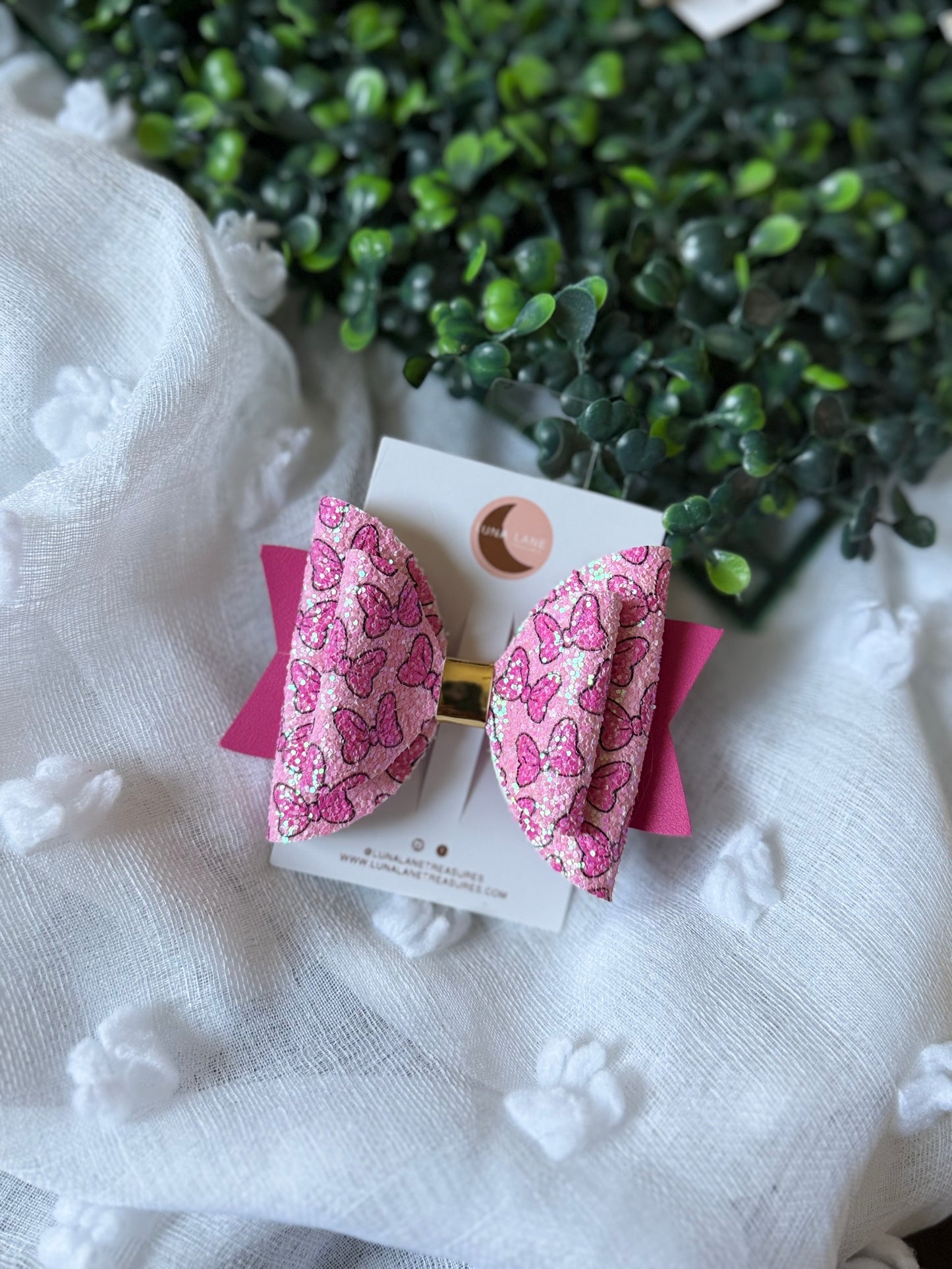 Bow Print Hair Bow