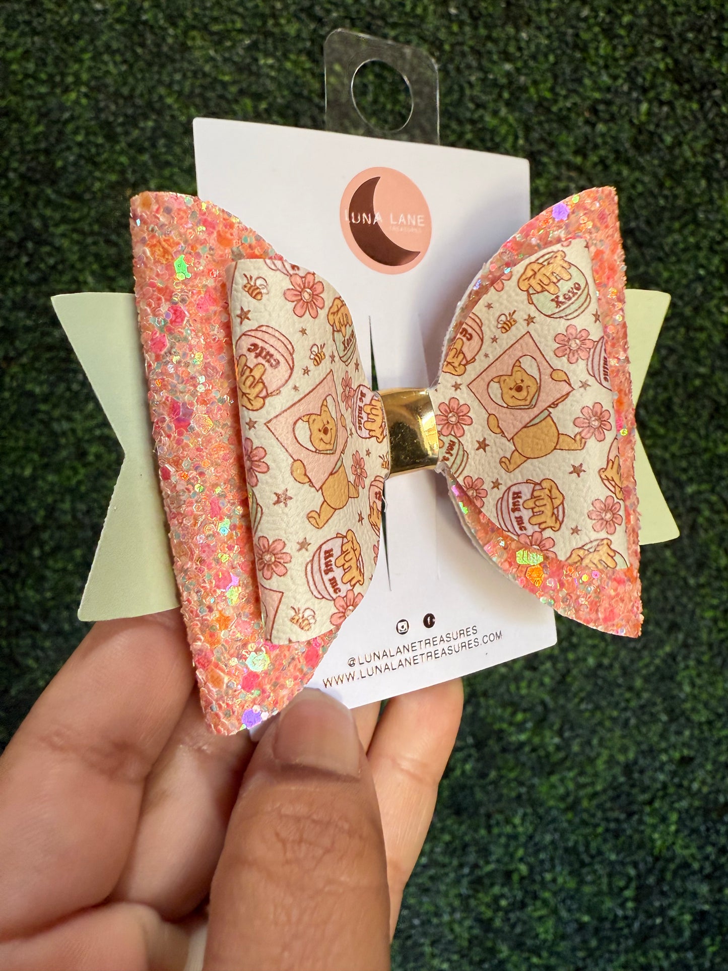 Pooh Garden Hair Bow