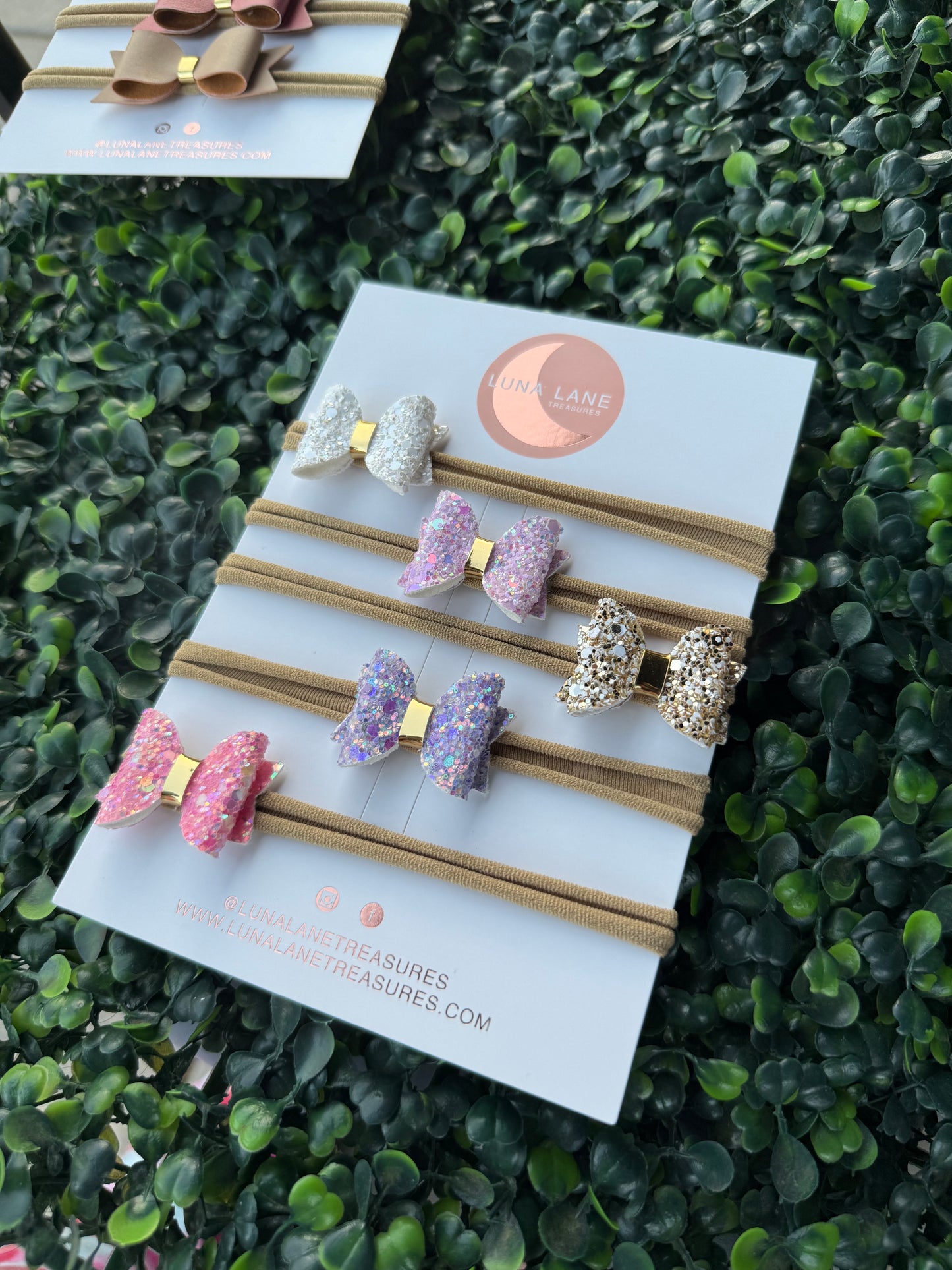 First Glitter Teeny Tiny Bow Set