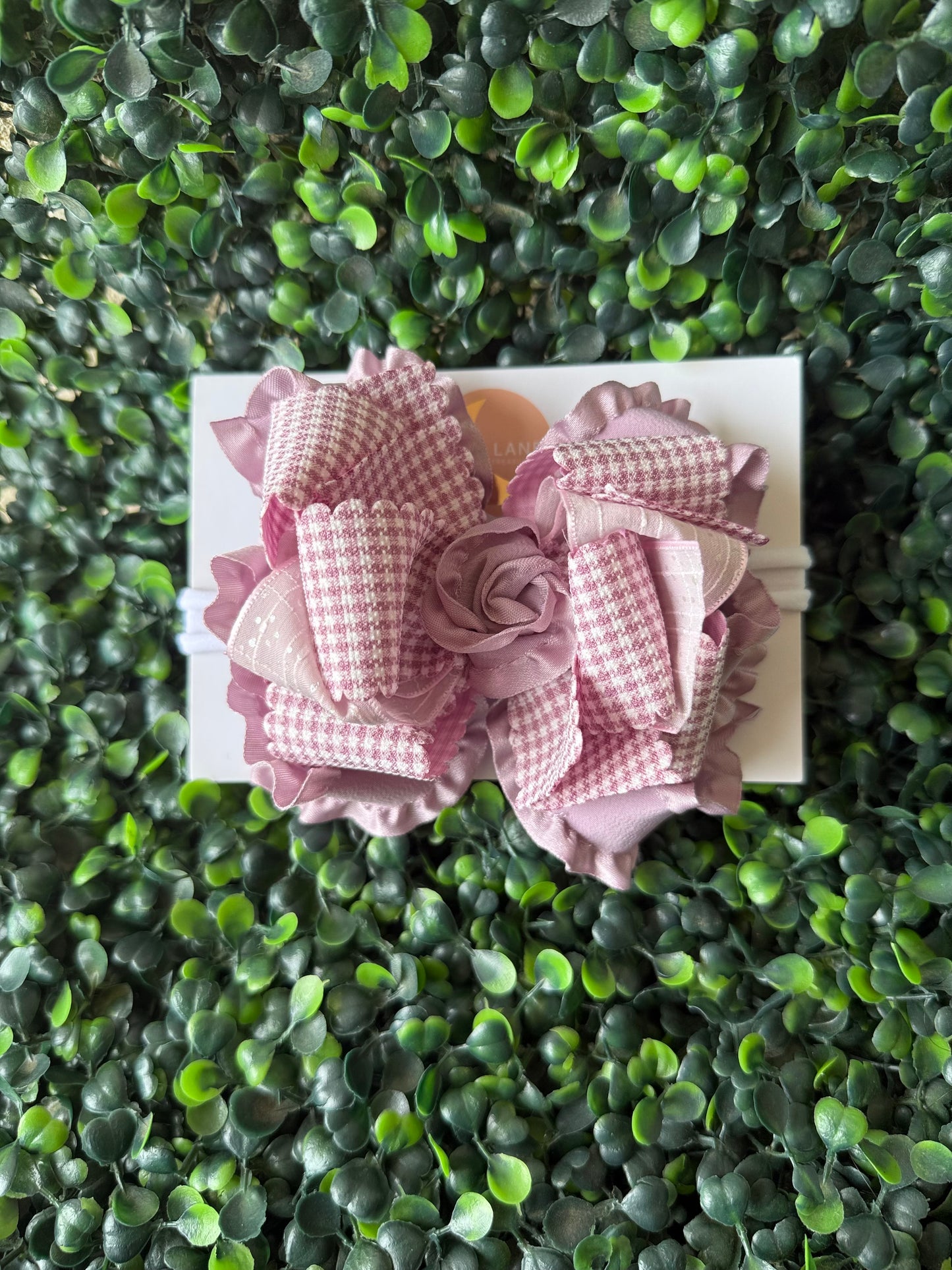 Dusty Lavender Ruffle Hair Bow