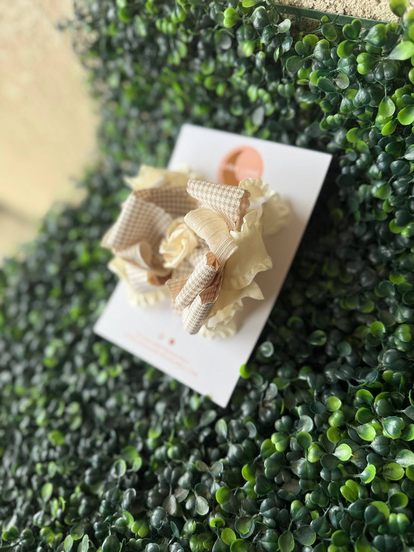 Toast Handmade Gingham Ruffle Hair Bow