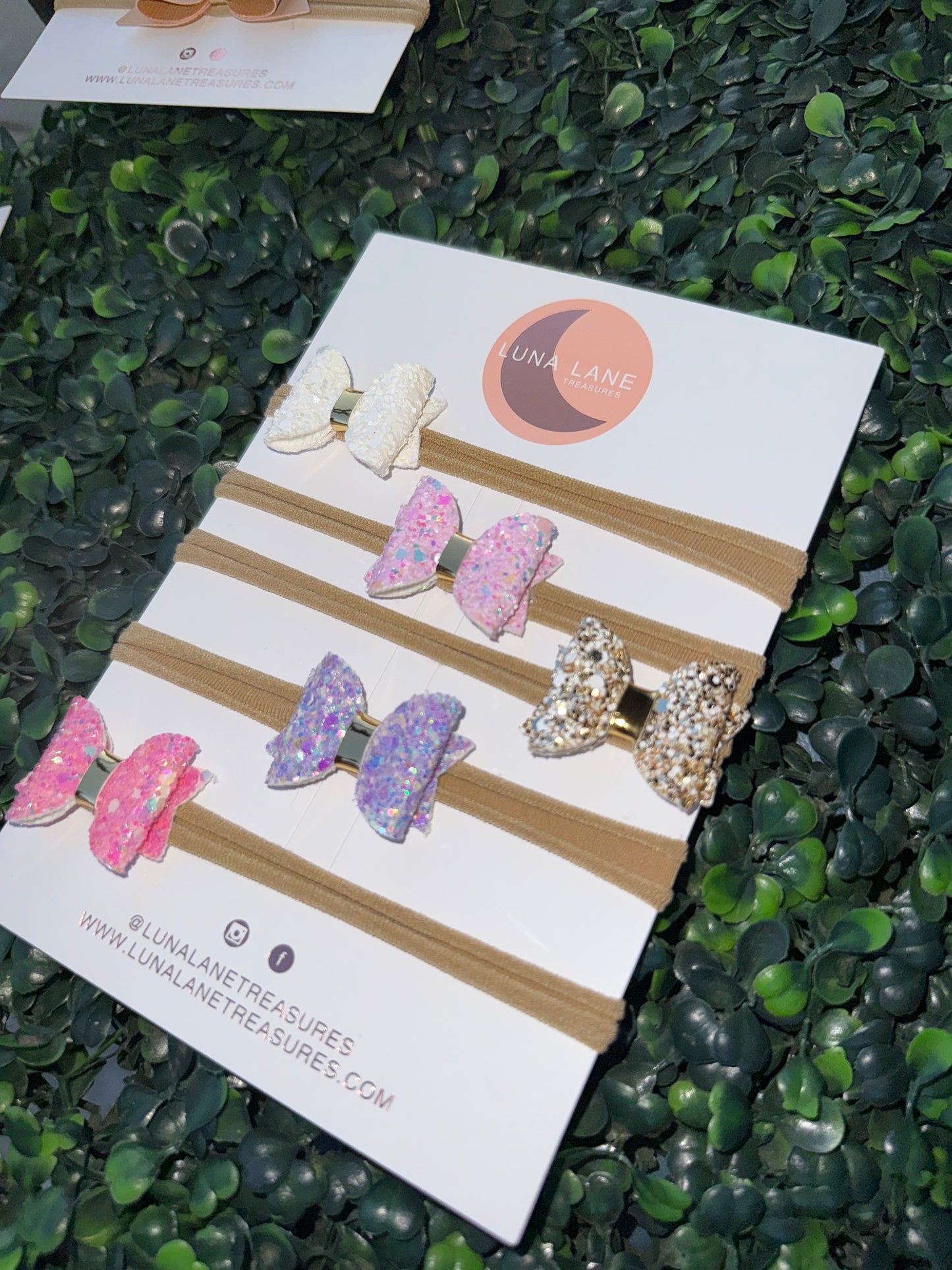 First Glitter Teeny Tiny Bow Set