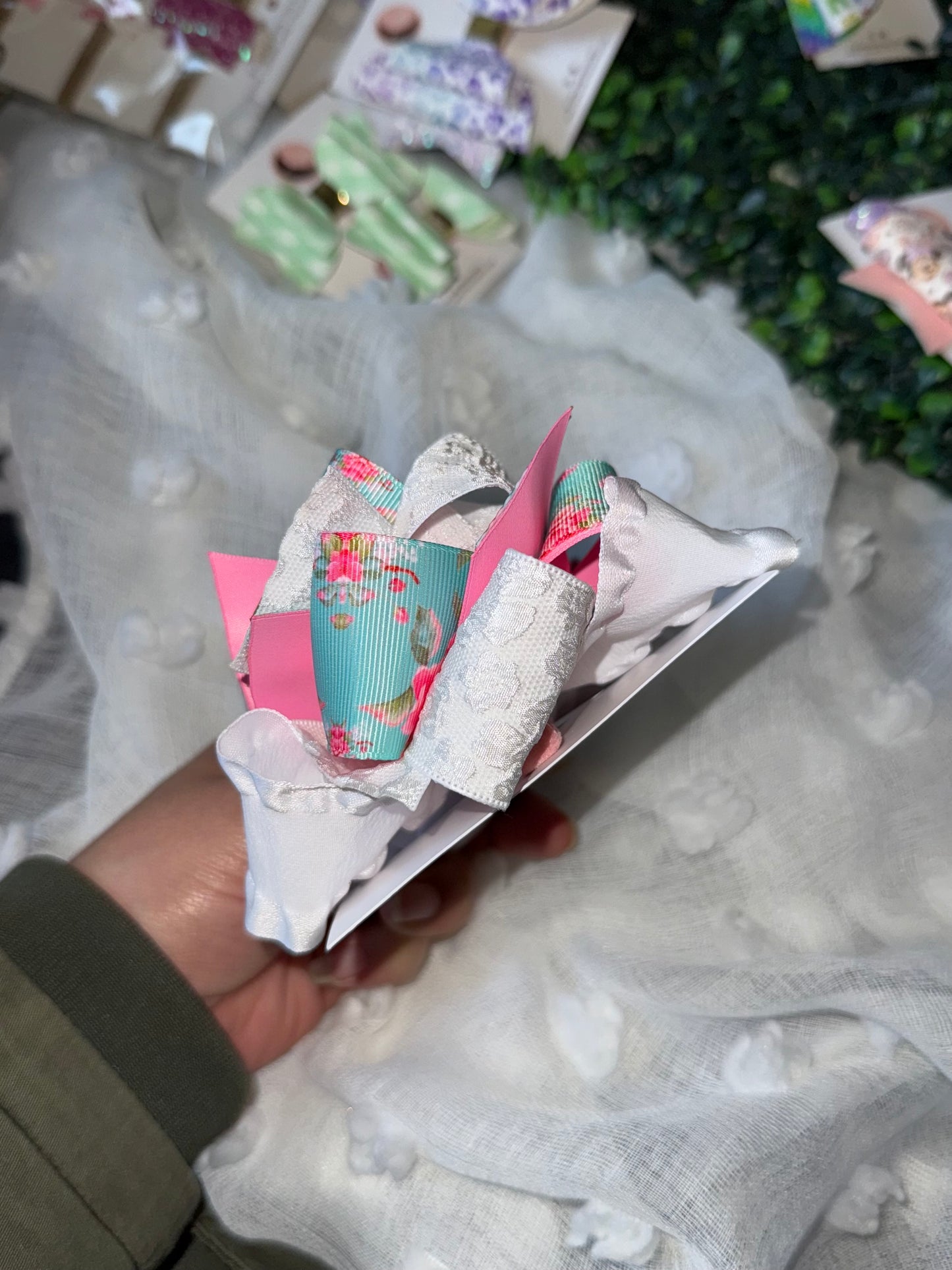 Blossom Breeze Bow Ruffle Hair Bow