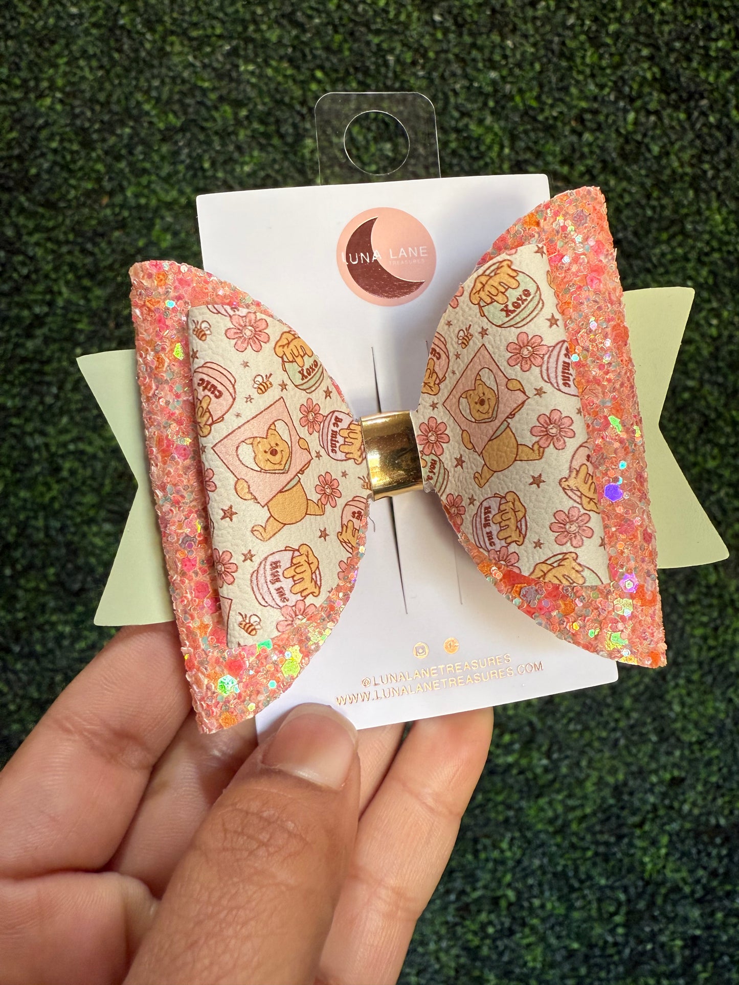 Pooh Garden Hair Bow