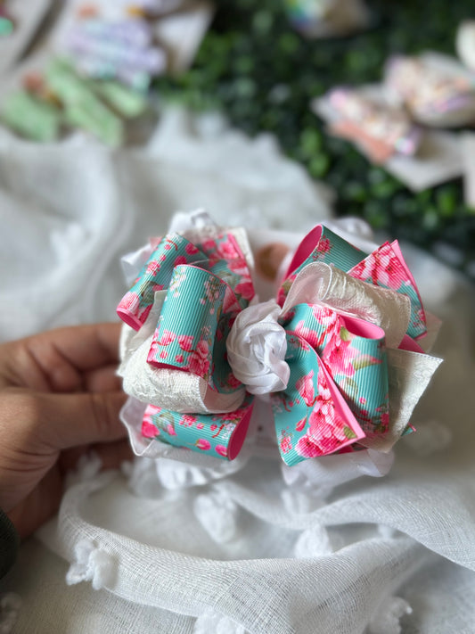 Blossom Breeze Bow Ruffle Hair Bow