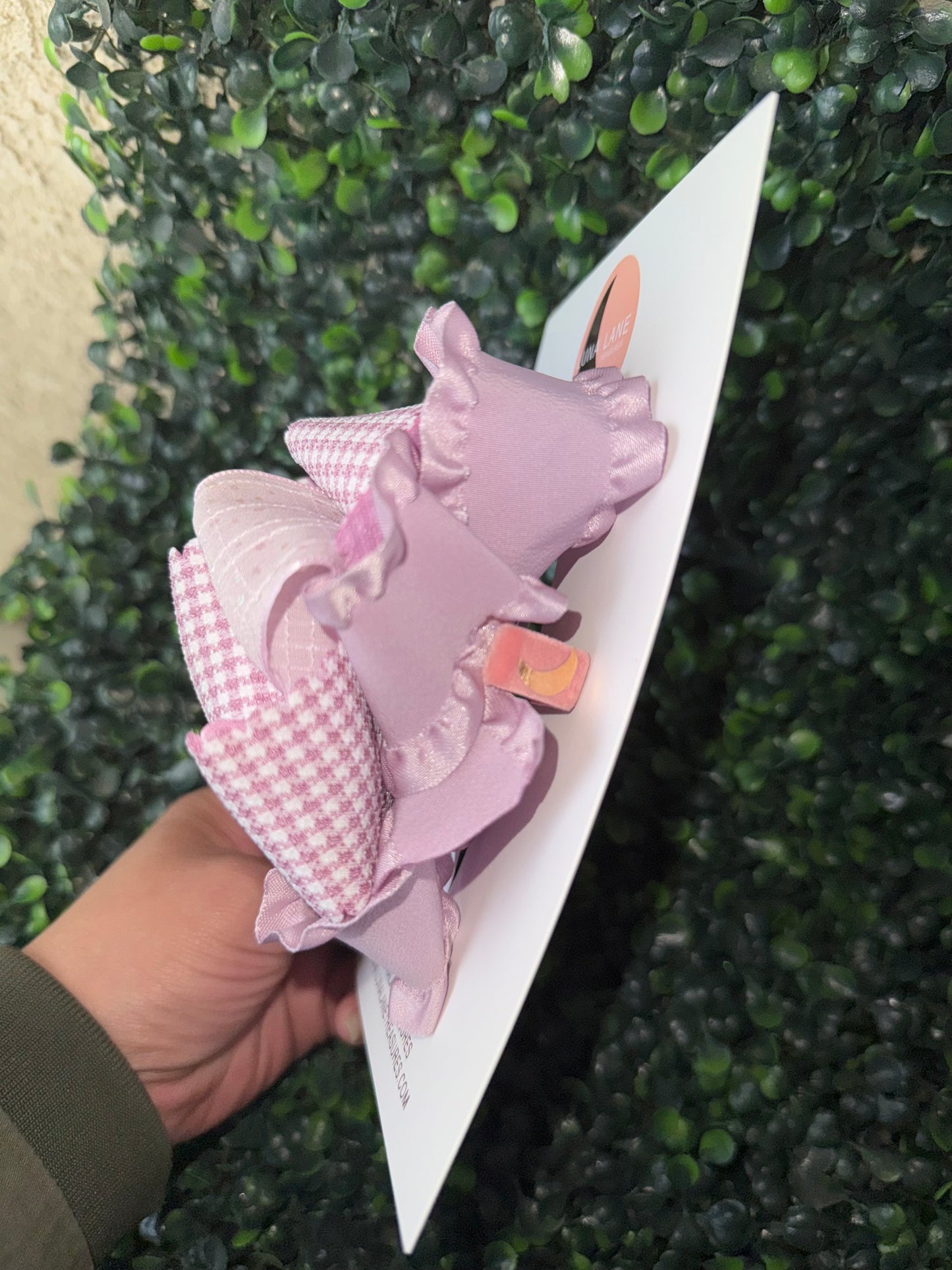 Dusty Lavender Ruffle Hair Bow