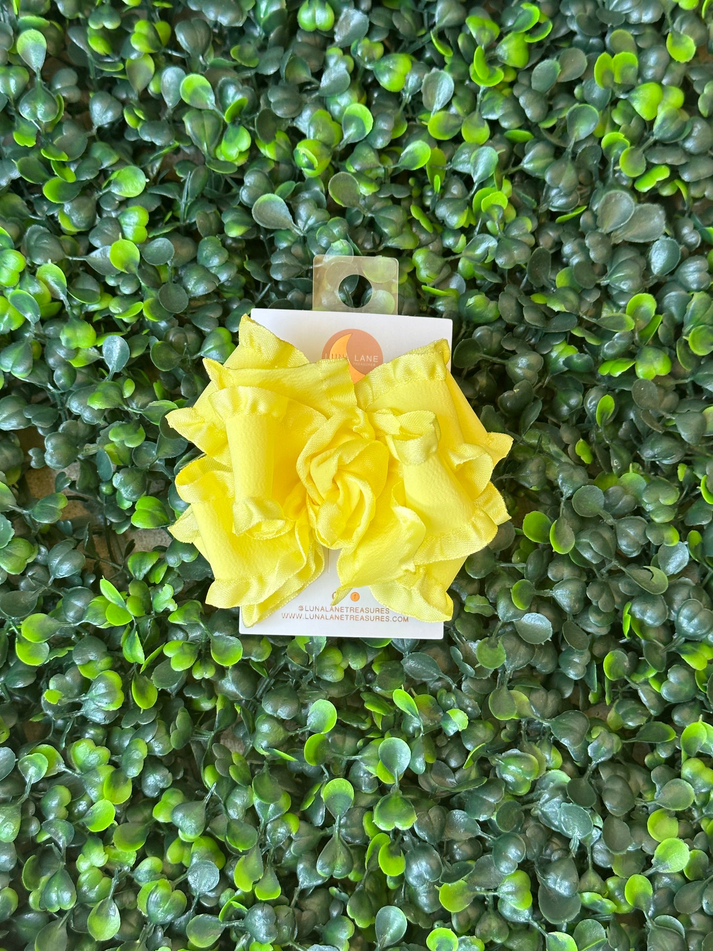 Hellgelbe klassische mittlere Rüsche