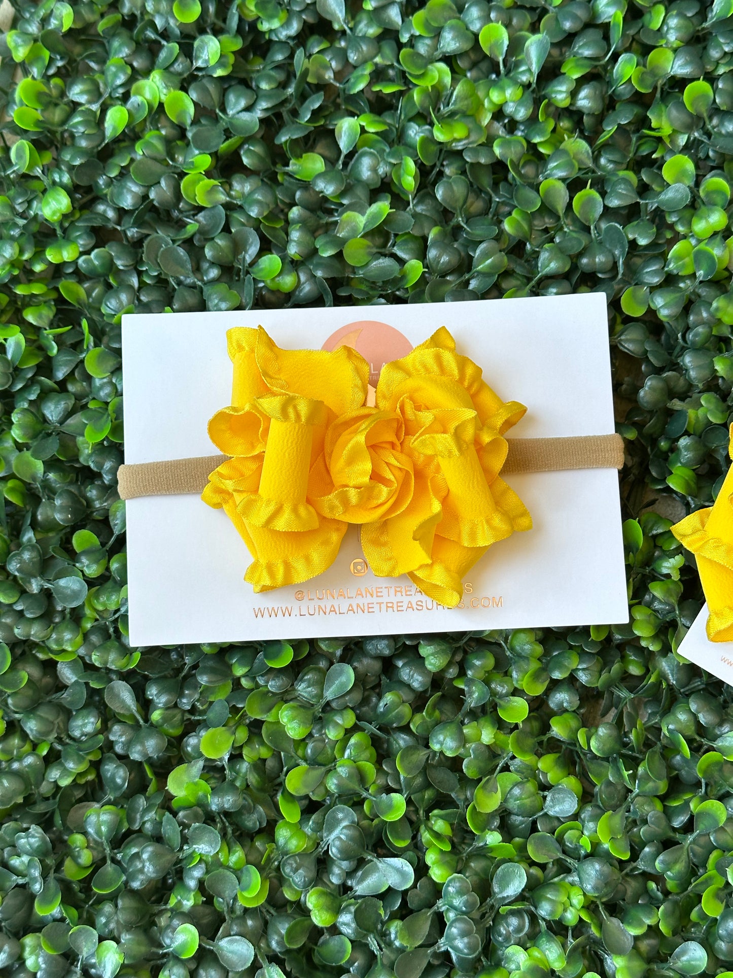 Leuchtend gelbe, klassische mittlere Rüsche