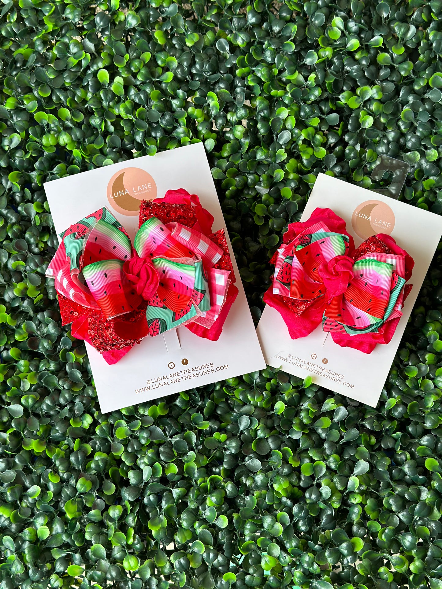 Lazo con volantes de sandía