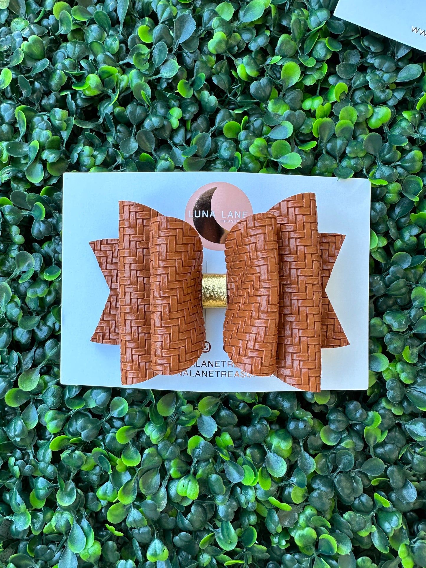 Lazo para el pelo tipo cesta de cuero