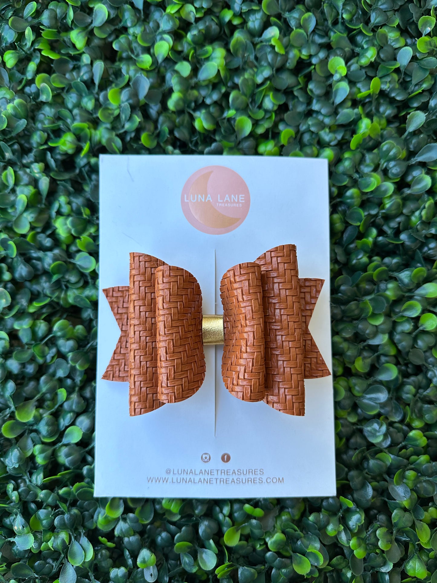 Lazo para el pelo tipo cesta de cuero