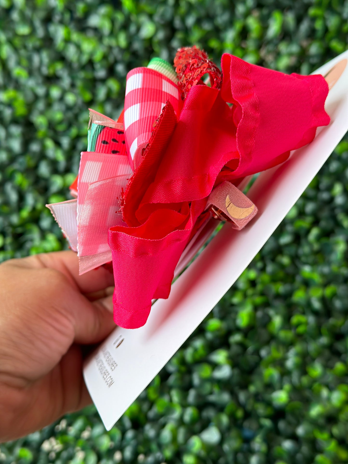 Lazo con volantes de sandía