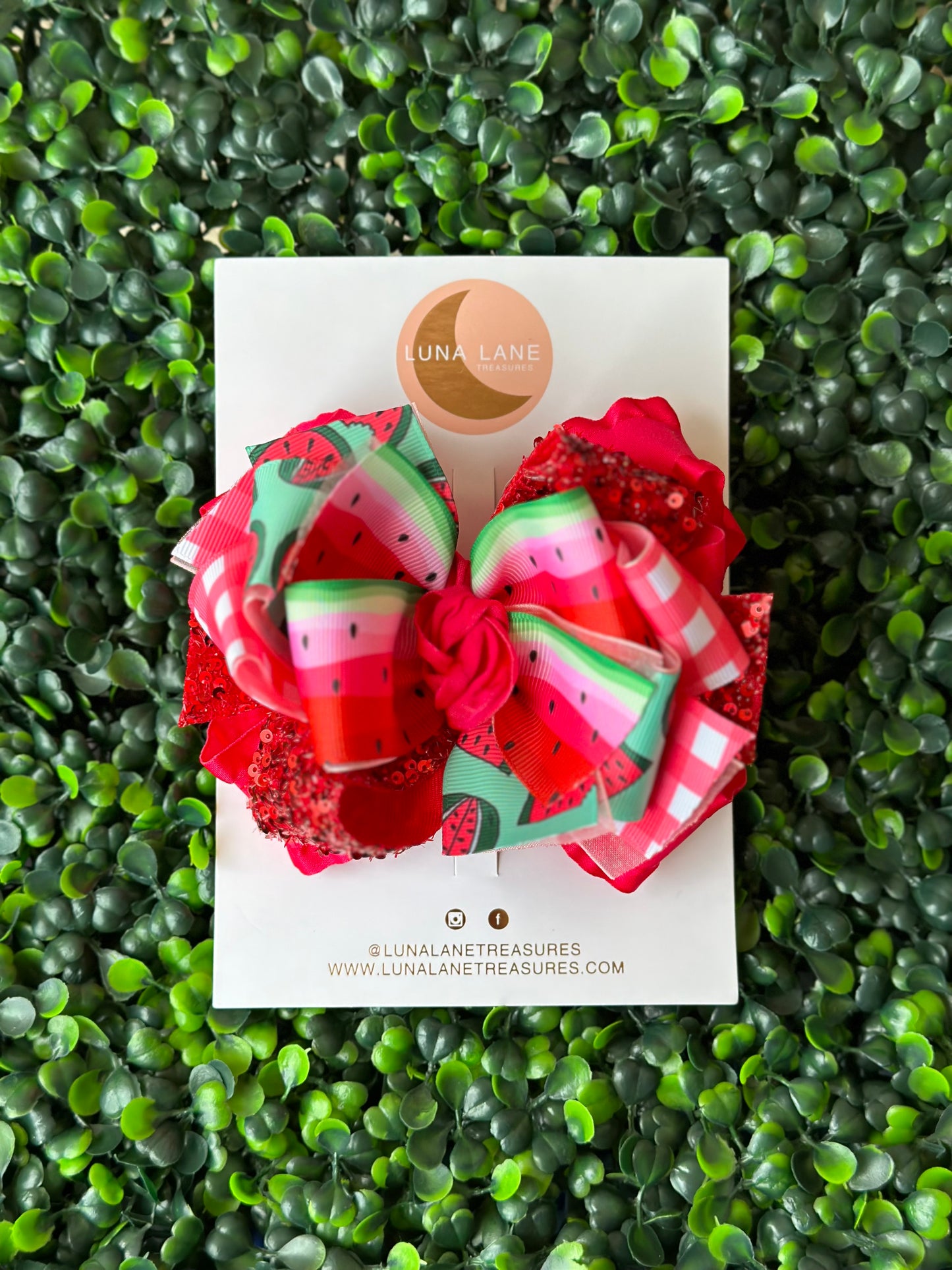 Lazo con volantes de sandía