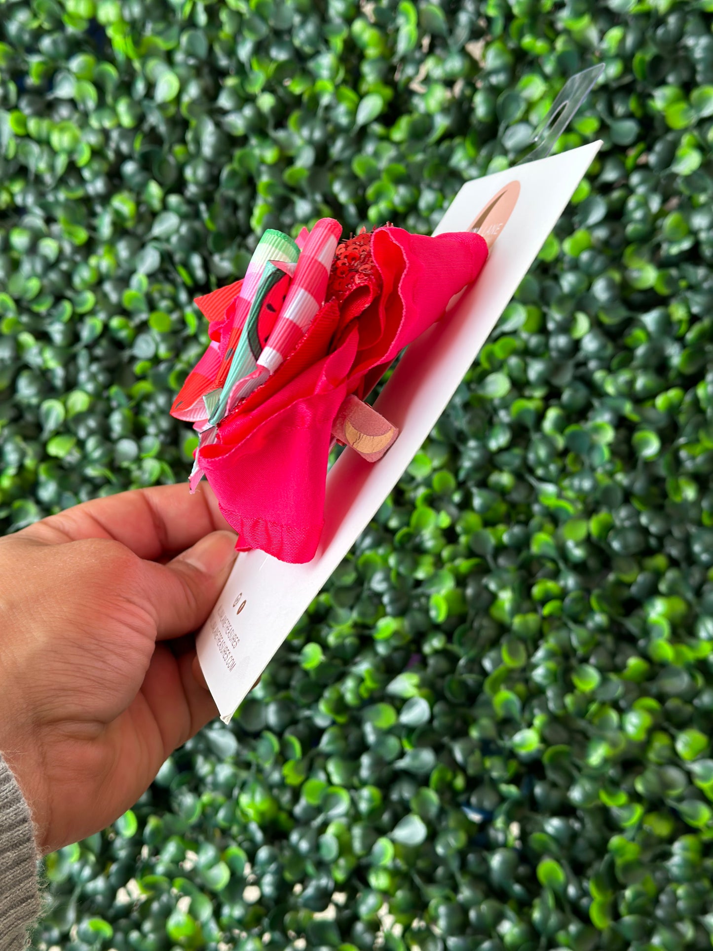 Lazo con volantes de sandía