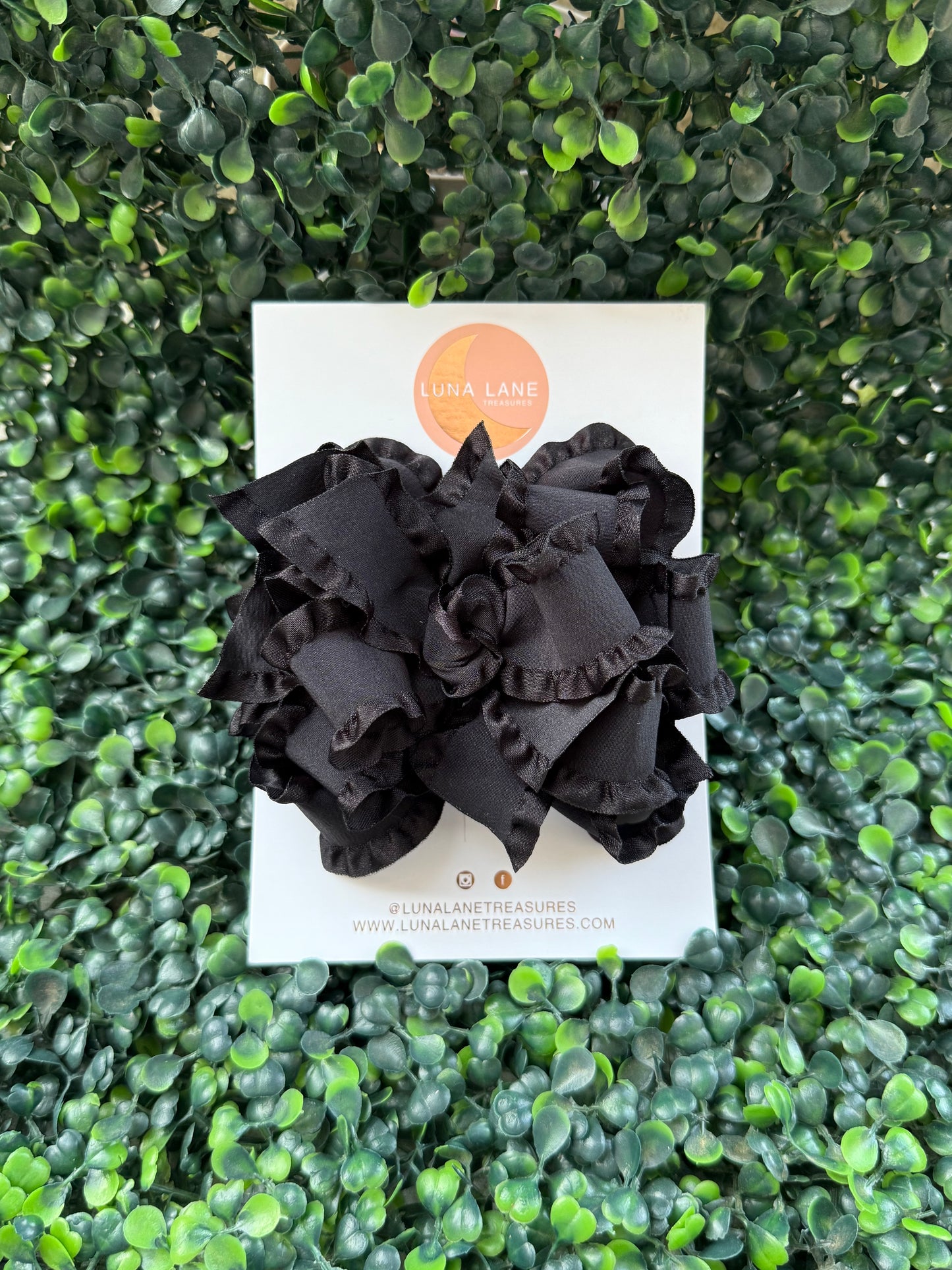 Black Ruffle Bow