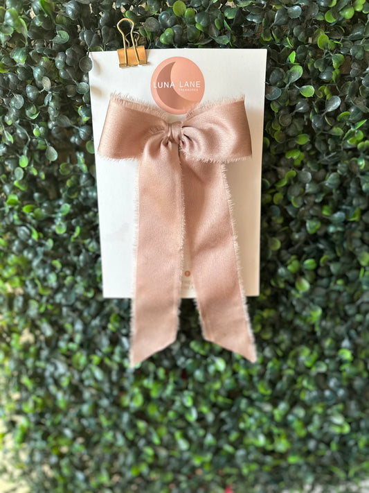 Tan Coquette Hair Bow