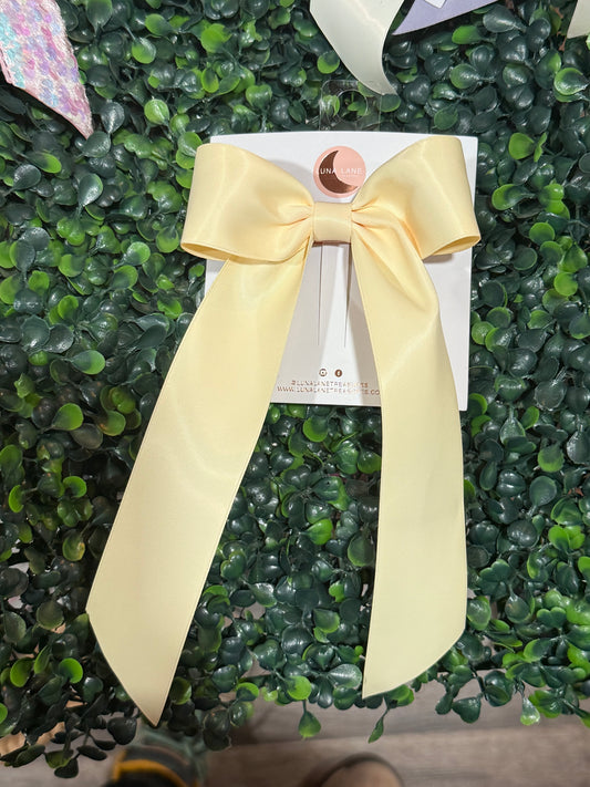 Pale Yellow Coquette Hair-bow