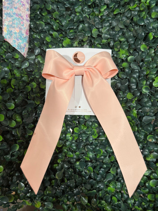 Peach Coquette Hair-bow