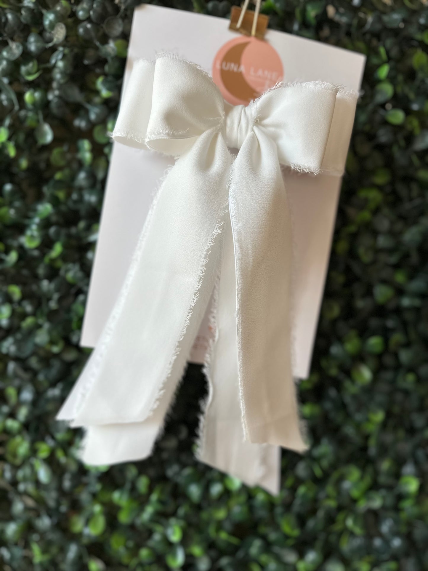 White Chiffon Coquette Hair Bow