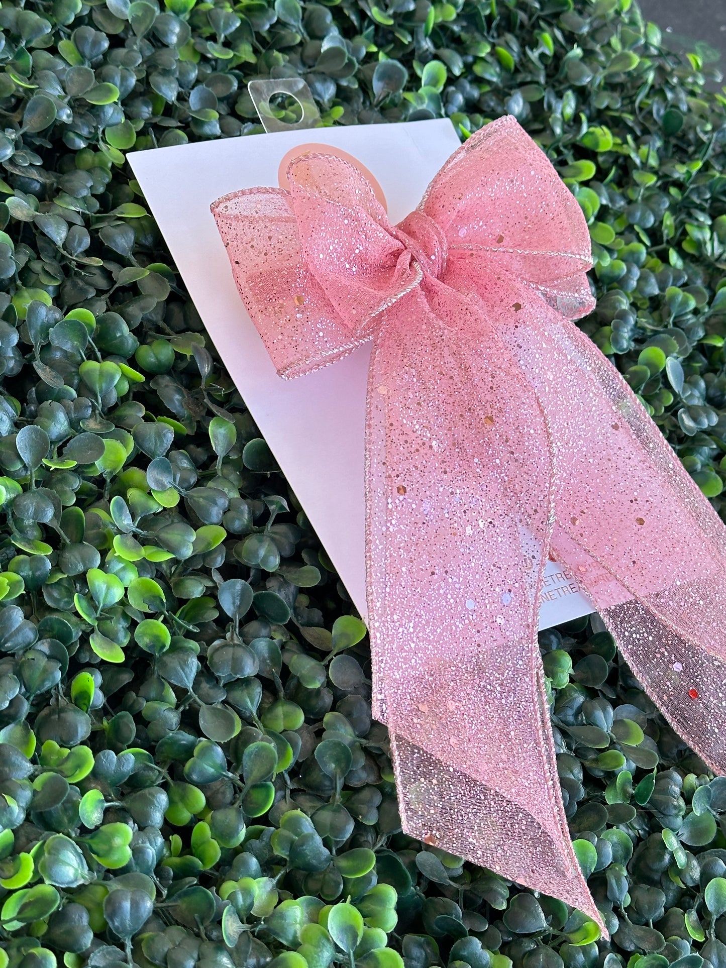 Pink Glitter Coquette Hair Bow