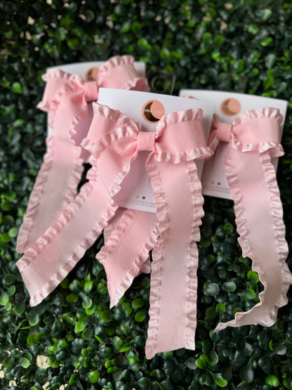 Pink Ruffle Coquette Hair-bow