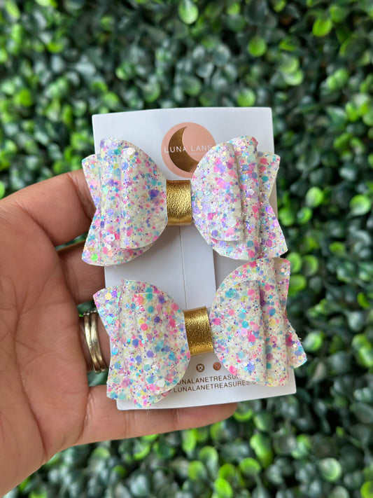 Candy Sprinkles Bow Pigtails