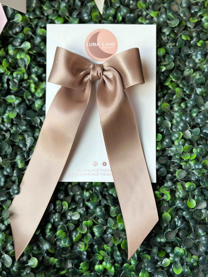 Mocha Coquette Hair Bow