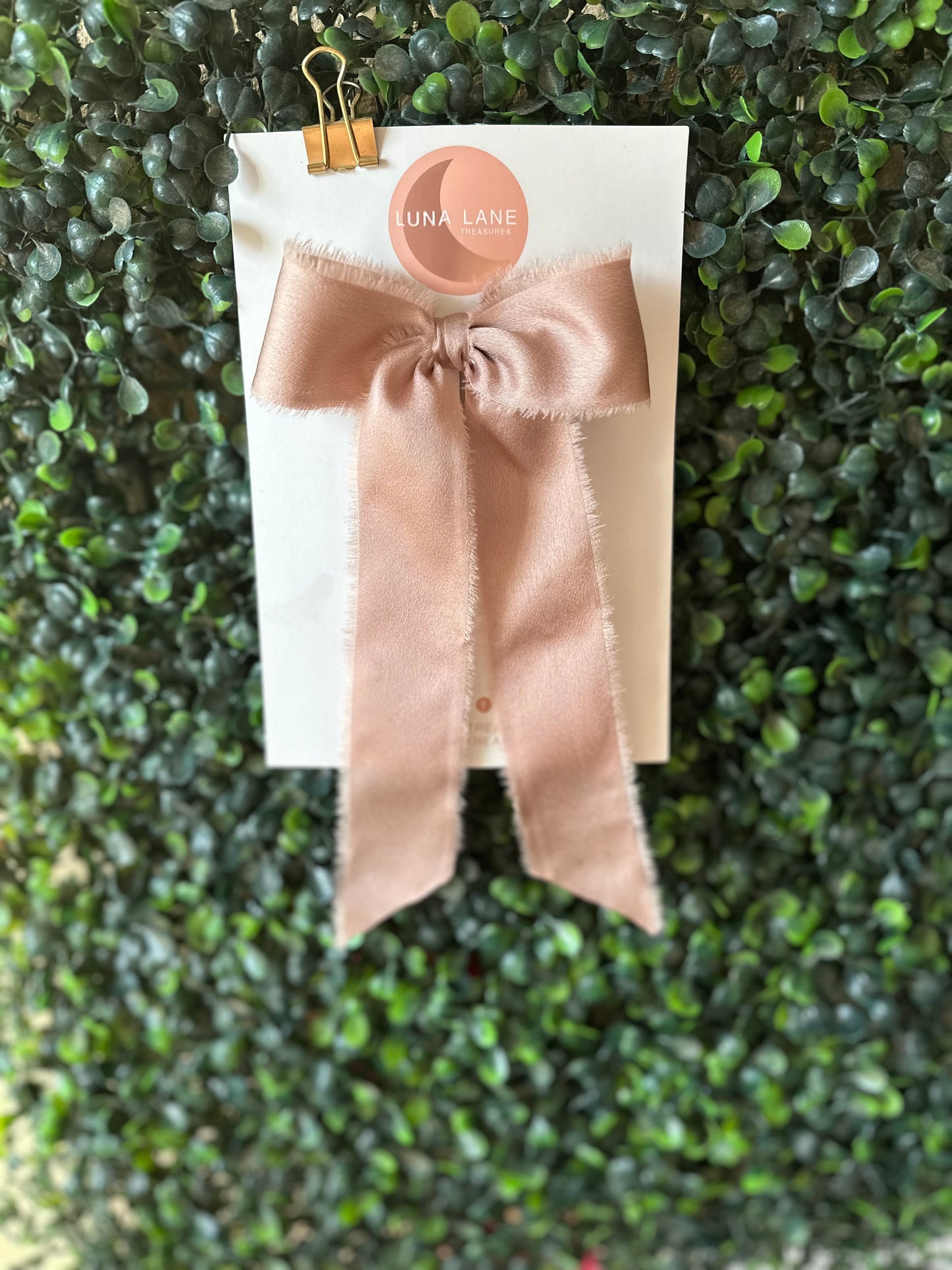 Tan Coquette Hair Bow