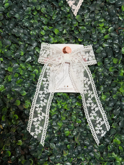 White Lace Coquette Hair-bow