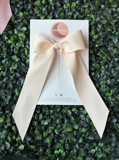 Pale Pink Coquette Hair Bow