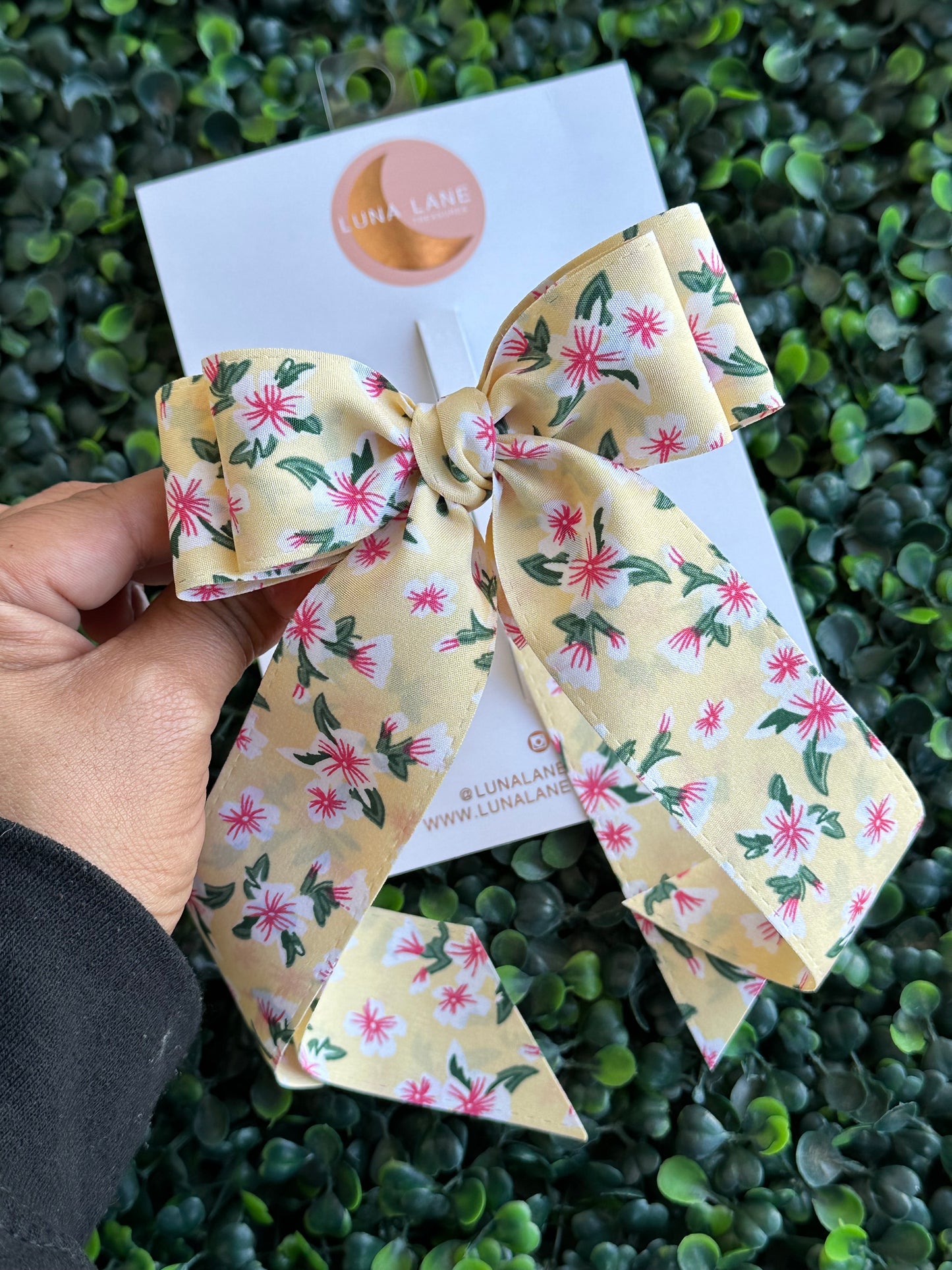 Yellow Spring Flowers Coquette Hair Bow