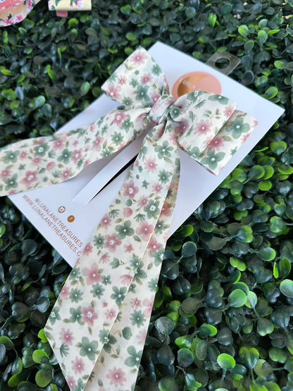 Spring Flowers Coquette Hair Bow