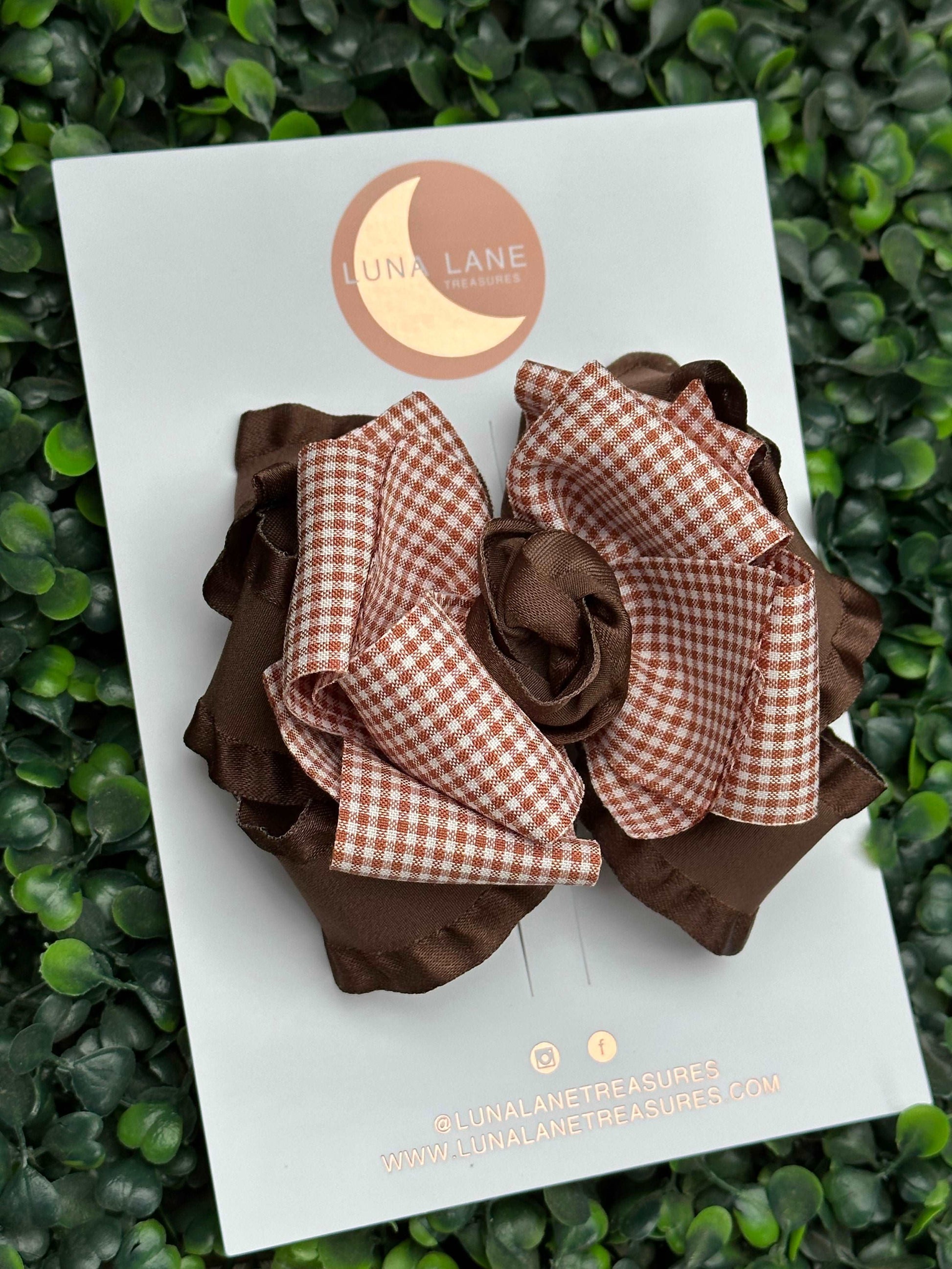 Charisma Brown Ruffle Bow