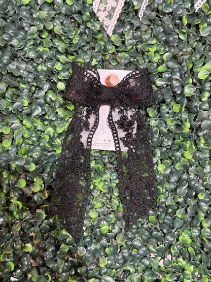 Black Lace Coquette Hair-bow