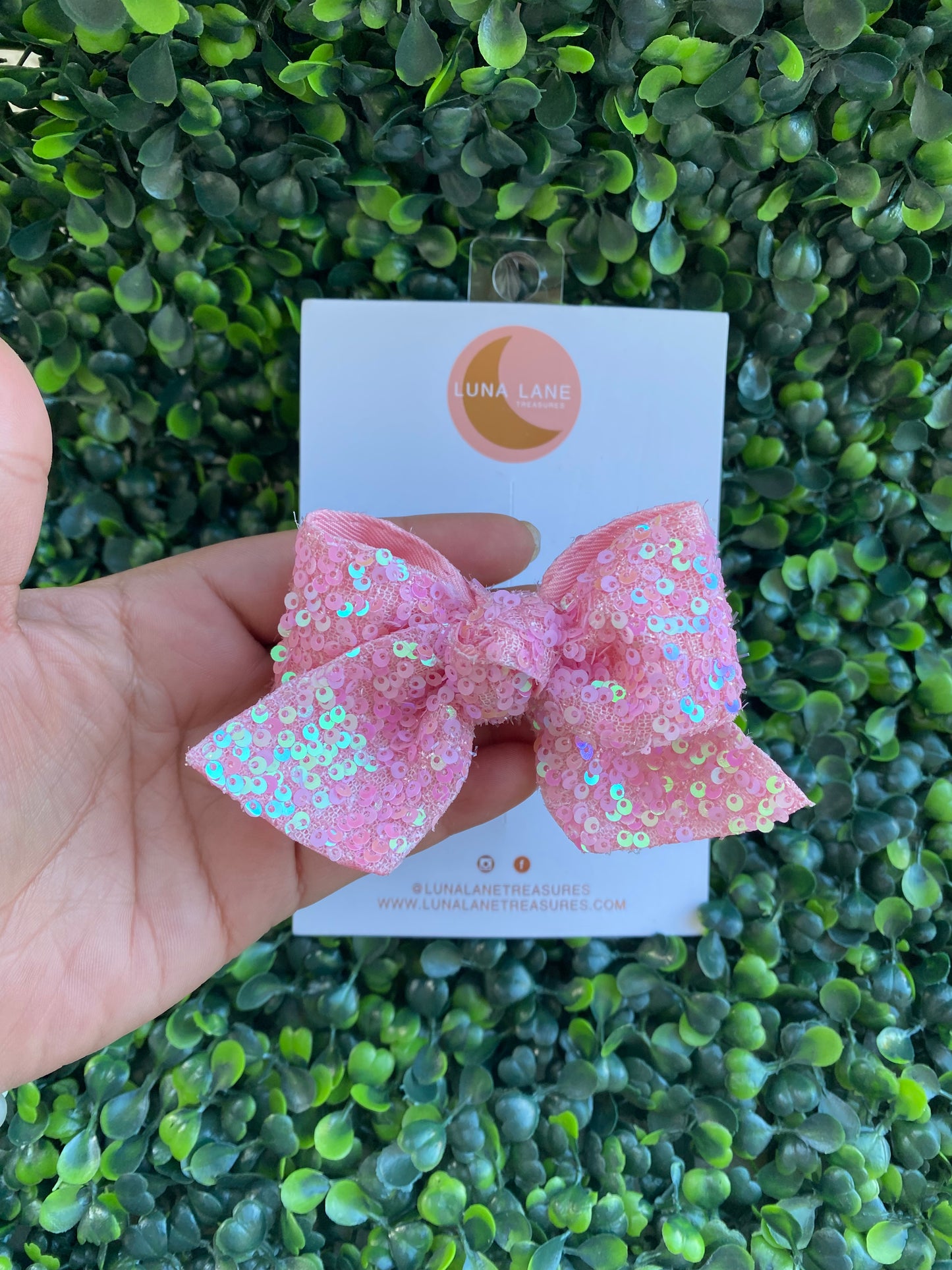 Pink Sequins Bows