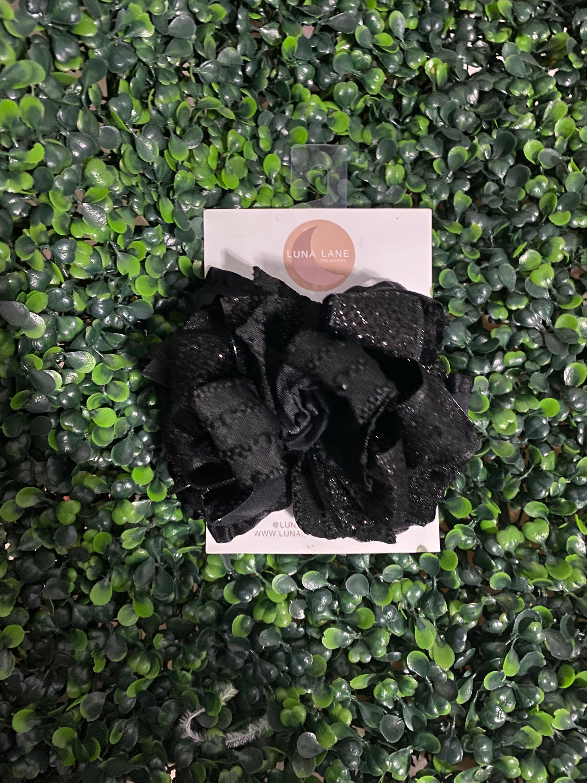 Black Ruffle Bow