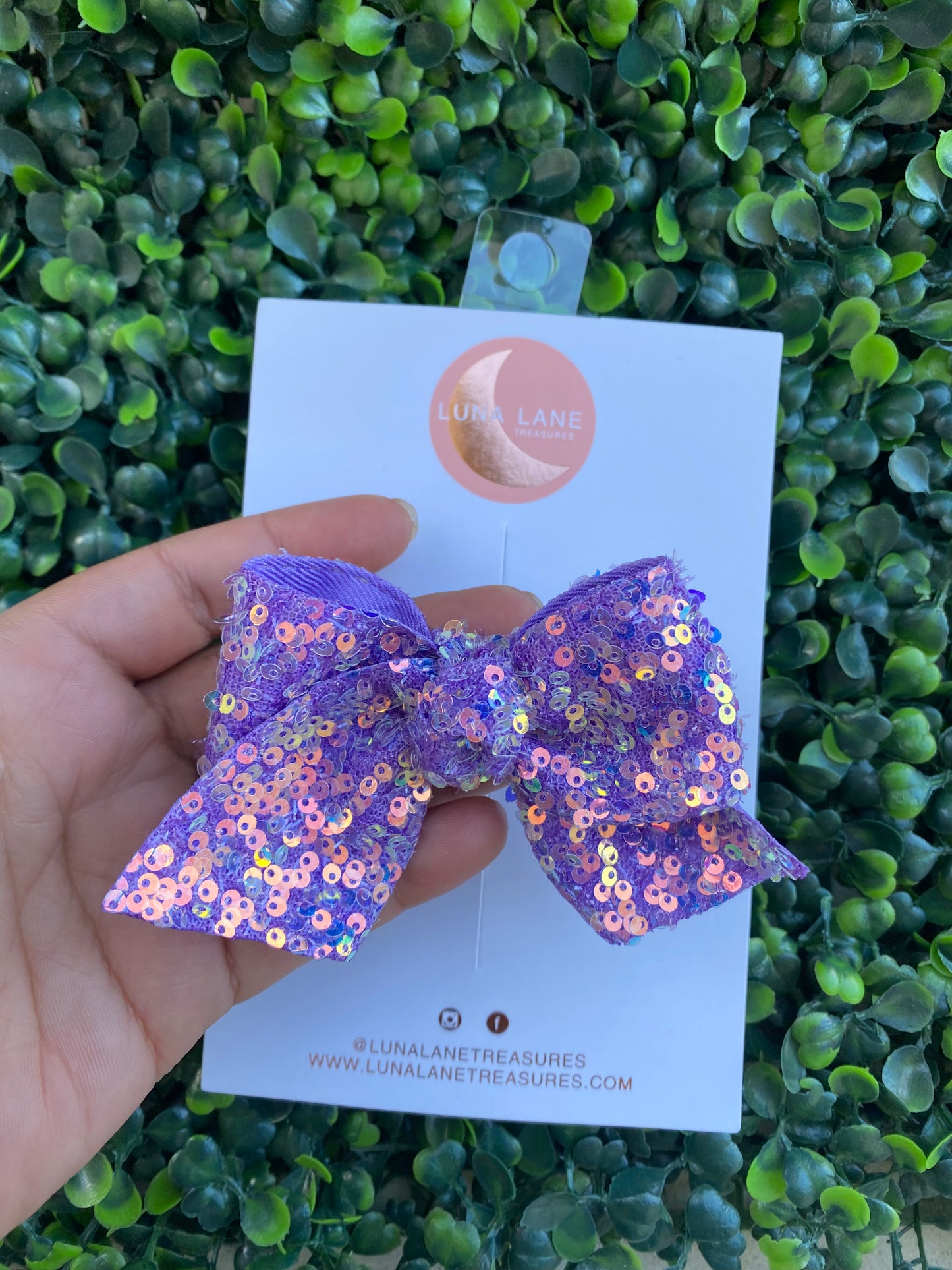 Purple Sequins Bows