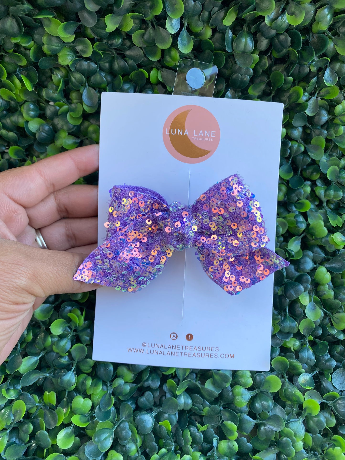 Purple Sequins Bows